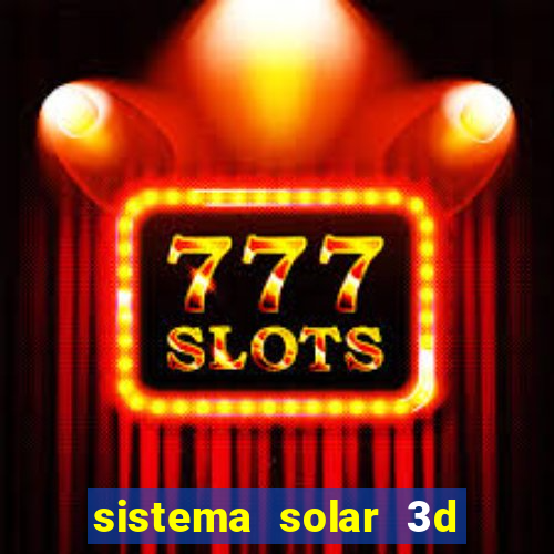 sistema solar 3d em movimento